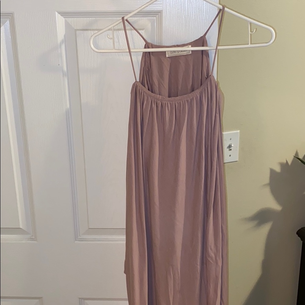 Blush maxi dress